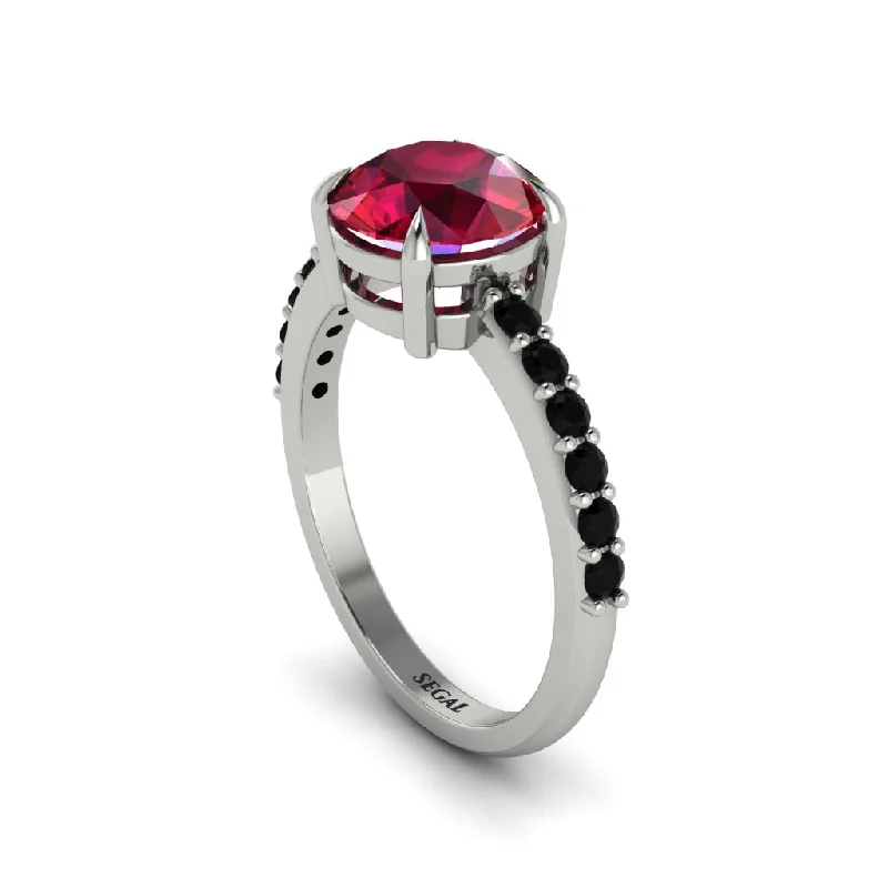 Unique Promise Ring for Her-Traditional Ruby Engagement Ring - Elaine No. 42