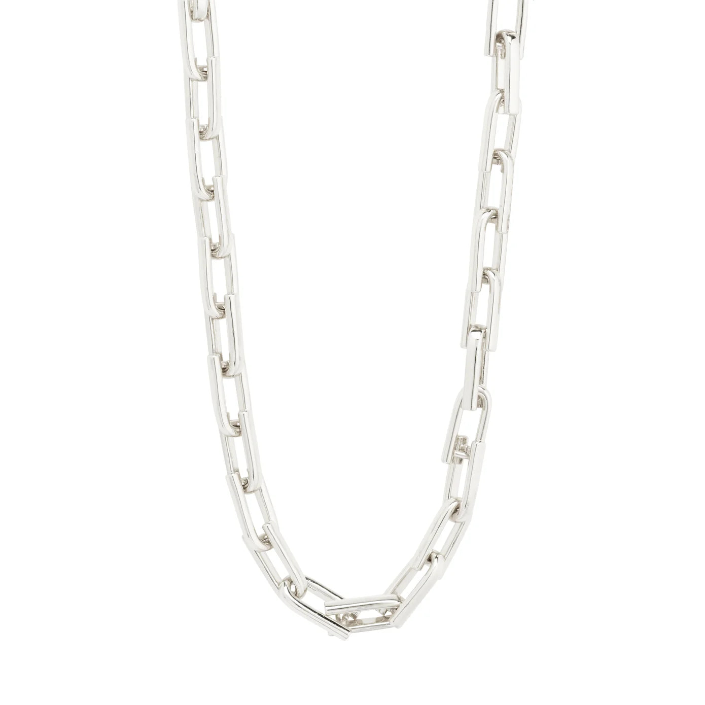 Large Crystal Necklace for Evening Wear-Stay Silver Plated Chain Necklace