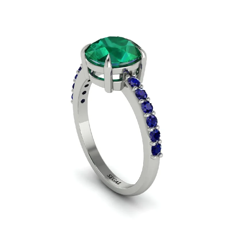 Handcrafted Engagement Ring for Women-Traditional Emerald Engagement Ring - Elaine No. 66