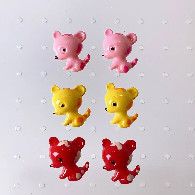 Handmade Earrings for Weddings-Instant Shipping! Retro Baby Animal Earrings (3 Colors)