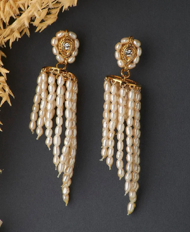 Crystal Earrings for Evening Glam-Traditional Pearl Hanging Earrings