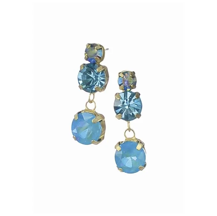 Timeless Gold Earrings for Women-Hot Tomato Minnie May Drop Earrings in Turquoise or Rosey