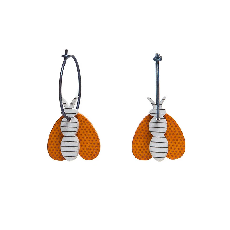 Beautiful Earrings for Evening Parties-Lene Lundberg K-Form Moth Earrings