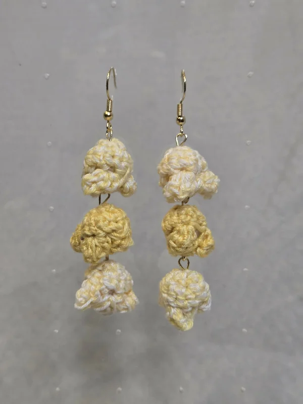 Pearl Drop Earrings for Brides-Buttered Popcorn Earrings