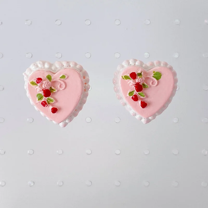 Stylish Earrings for Teen Girls-Instant Shipping! Heart Cake Earrings