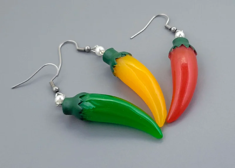 Colorful Drop Earrings for Summer-Barnyard Finds: Pepper Earrings