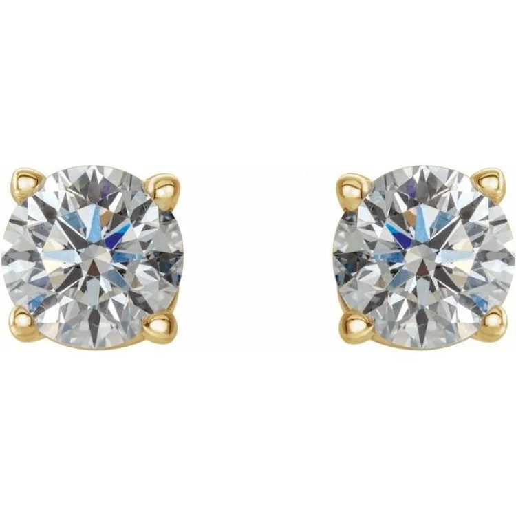 Gorgeous Earrings for Bridesmaids-14K Yellow 1/2 CTW Natural Diamond Stud Earrings