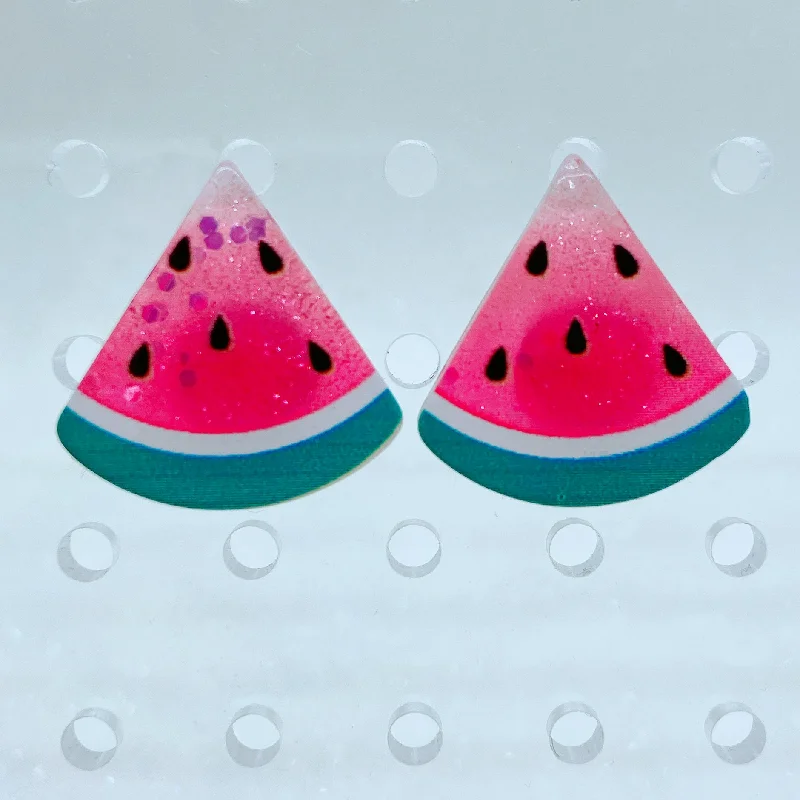 Luxury Earrings for Anniversary-Instant Shipping! Watermelon Stud Earrings