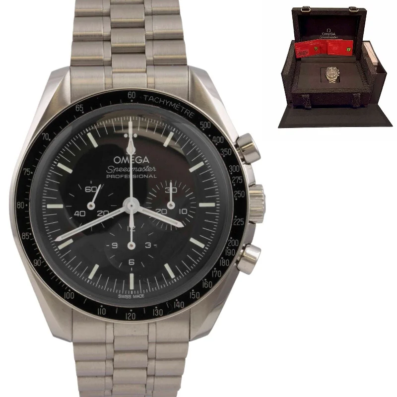 Chronograph Watches with Stopwatch Function-Omega Speedmaster Pro Chronograph 310.30.42.50.01.001 42mm Watch BOX + PAPERS