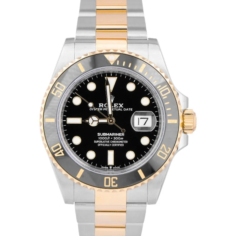 Bold Watches for Fashionable Men-MINT PAPERS Rolex Submariner Date 41mm Ceramic Two-Tone Black 126613 LN BOX