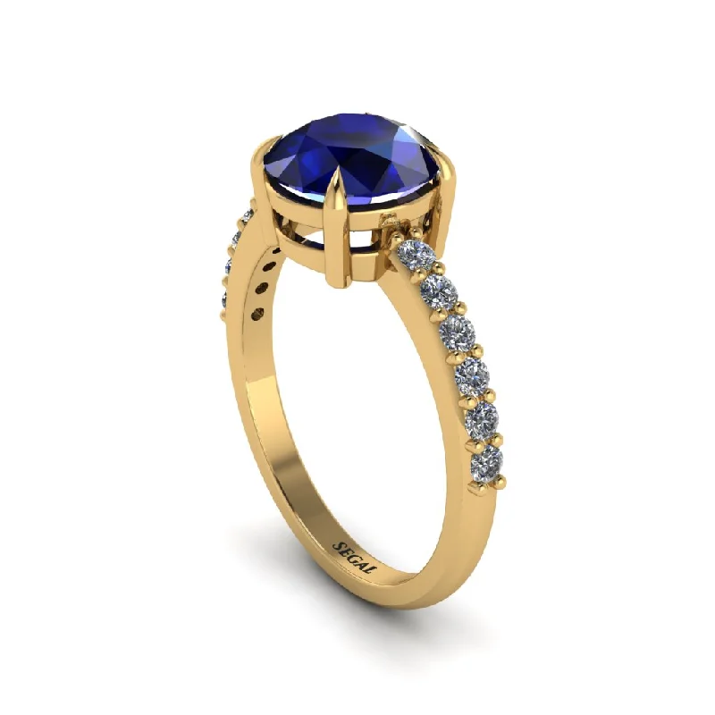 Birthstone Engagement Ring for Women-Traditional Sapphire Engagement Ring - Elaine No. 13