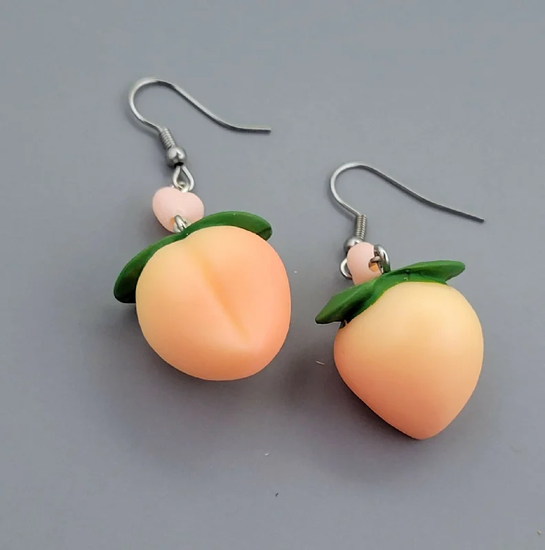 Unique Earrings for Special Occasions-Barnyard Finds: Peach Earrings