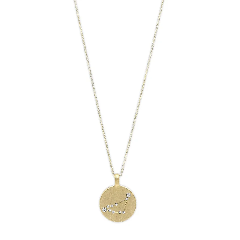 Gold and Silver Necklace for Casual Looks-Capricorn Star Sign Gold Plated Necklace