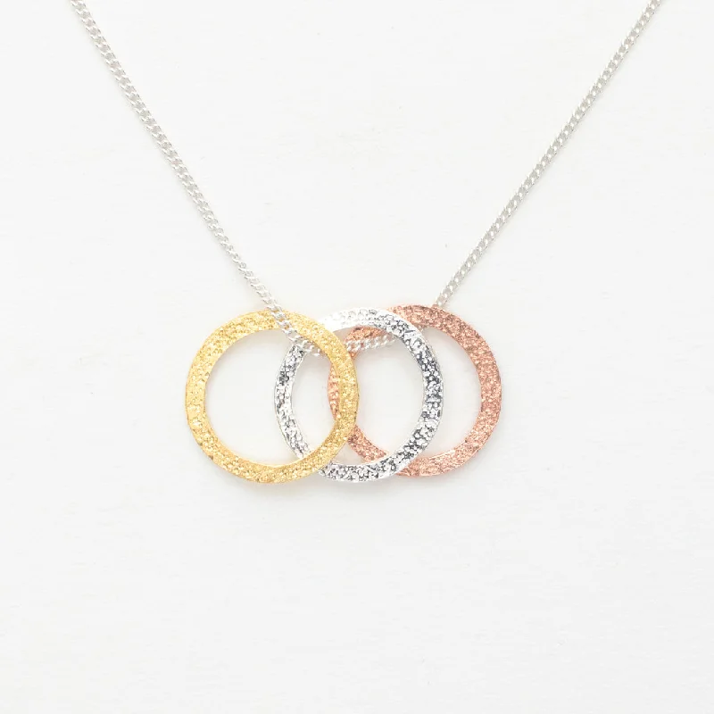 Custom Pendant Necklace for Special Gifts-Stella Triple Ring Necklace