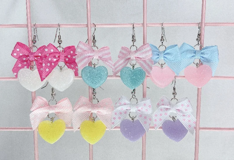 Flower Shaped Earrings-Twinkle Heart Earrings (5 Colors)