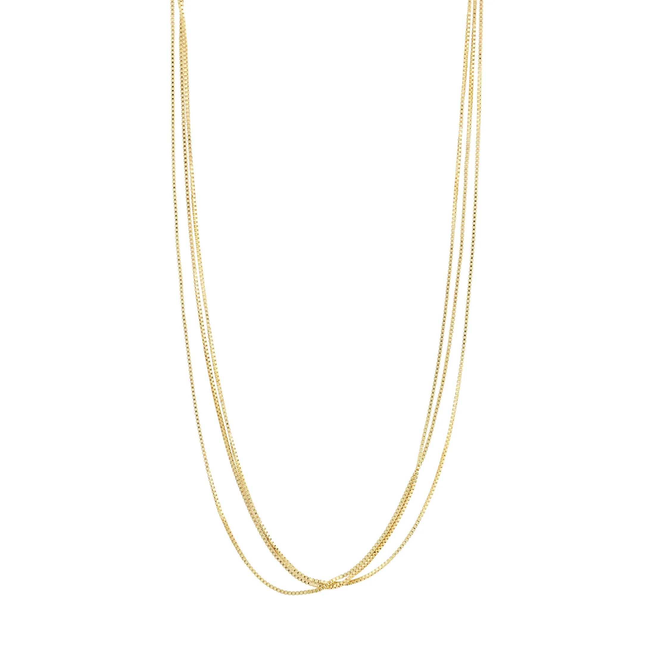 Vintage Style Chain Necklace-Live 3-in-1 Gold Plated Necklace