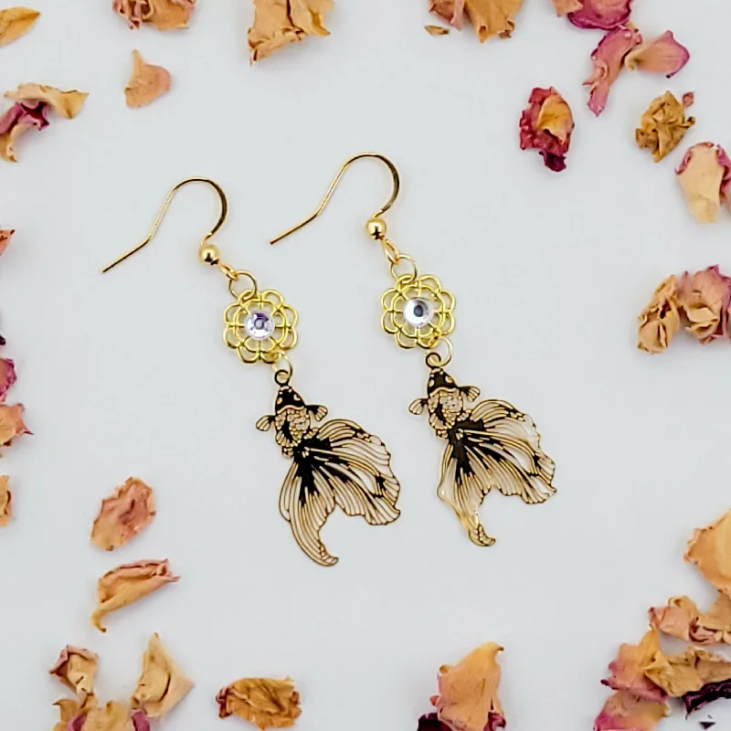 Dangle Earrings for Women-Festival Goldfish Earrings