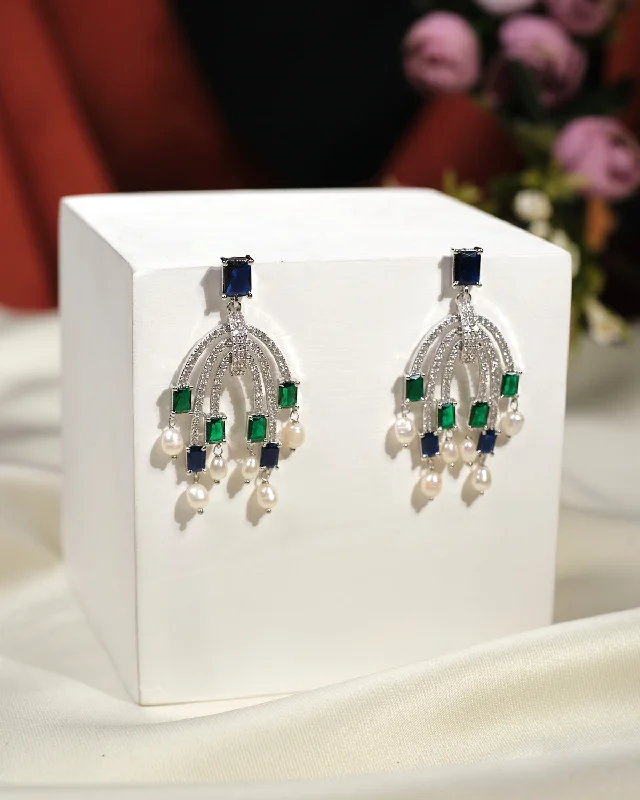 Gorgeous Earrings for Party Nights-The Radiant Droplet Earrings