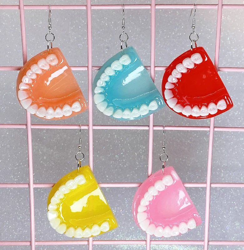 Swarovski Crystal Earrings-Teeth Earrings (5 Colors)