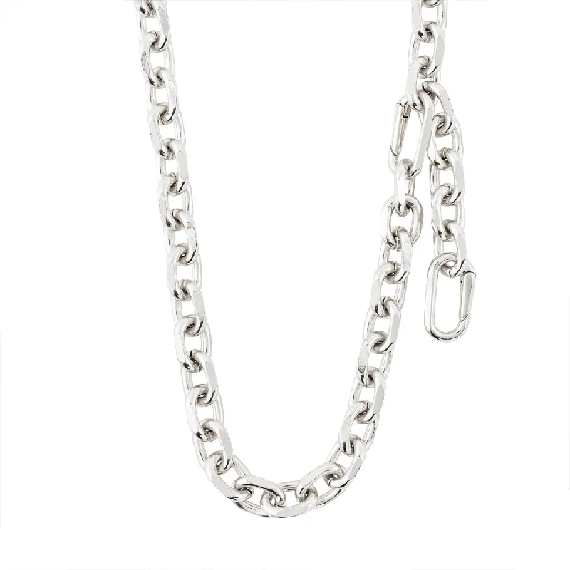 Beaded Necklace for Fashion-Euphoric Silver Plated Cable Chain Necklace