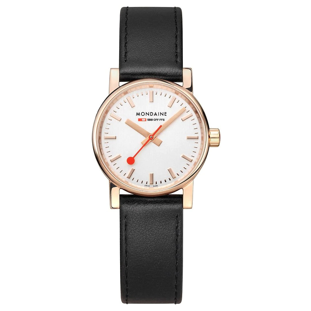 Leather Strap Watches for Men with Date Function-Mondaine Official Swiss Railways Evo2 MSE.30112.LB