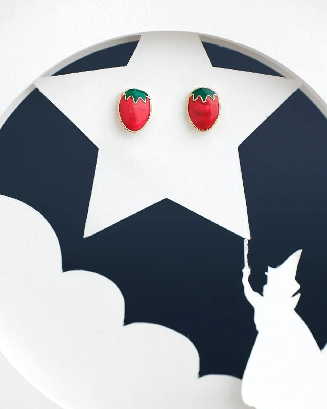 Glamorous Earrings for Night Life-The Stawberry Stud Earring