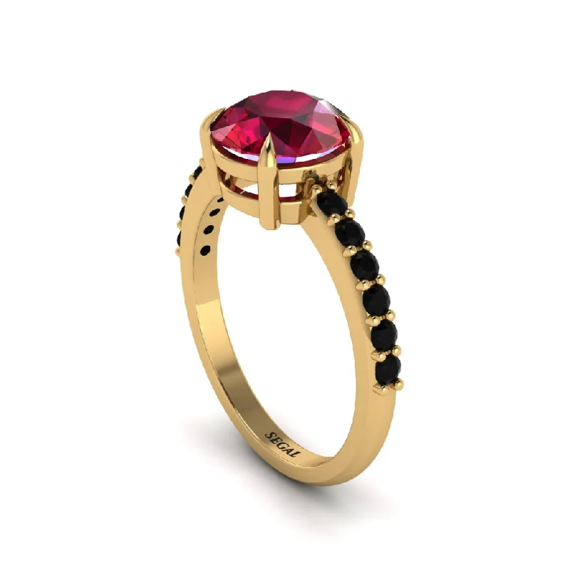 Large Gemstone Ring for Statement-Traditional Ruby Engagement Ring - Elaine No. 40