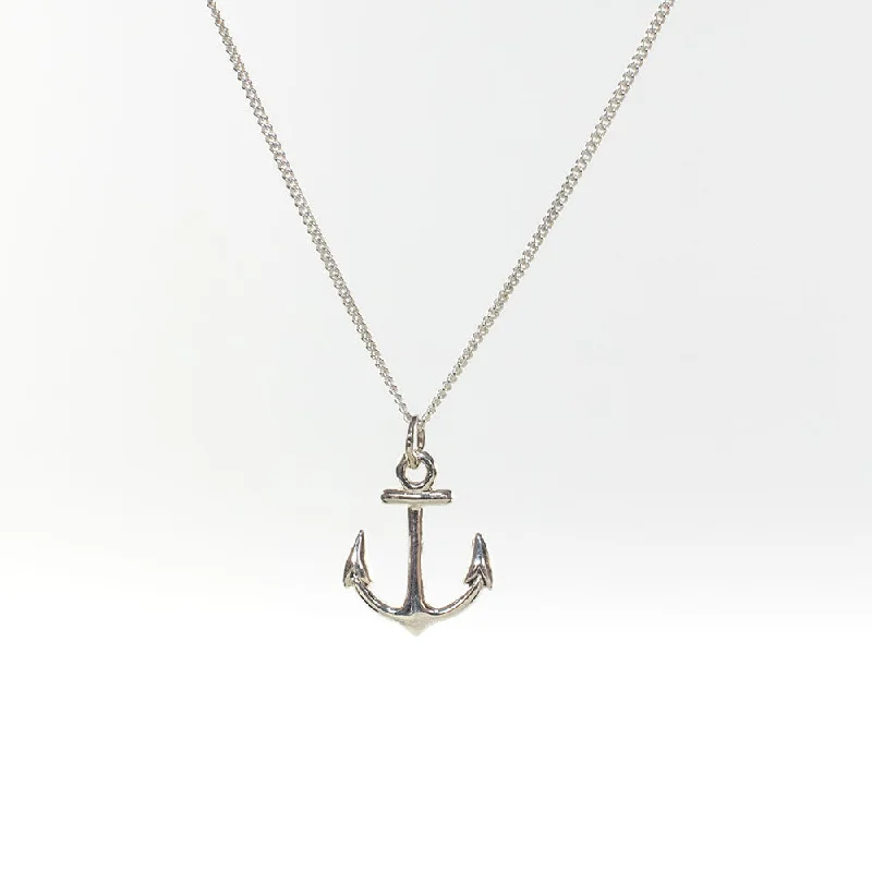 Statement Necklace with Gemstones-Silver Havana Anchor Necklace