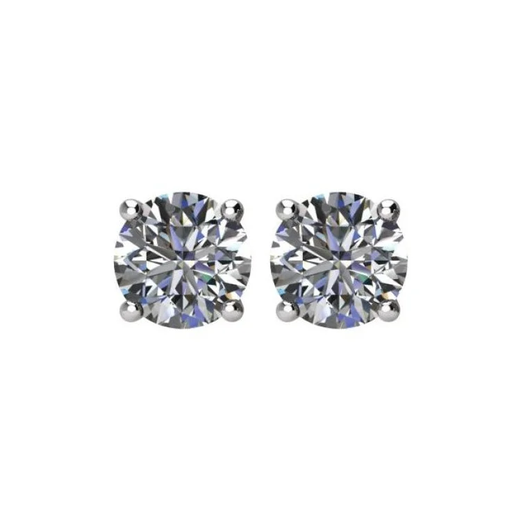 Artistic Earrings for Fashion Lovers-14K White 1 1/2 CTW Natural Diamond Stud Earrings