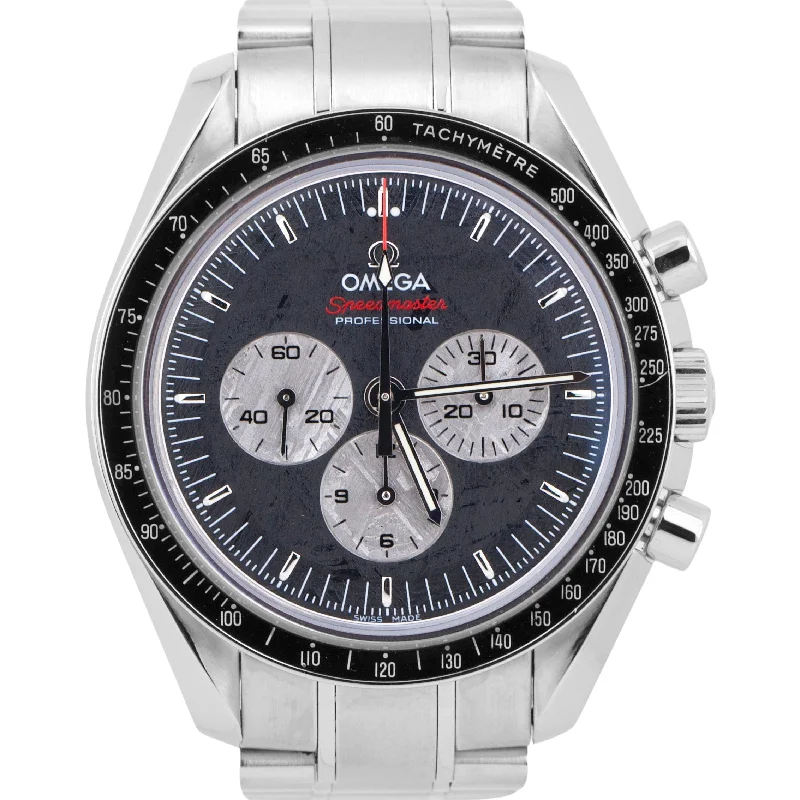 Women's Watches with Leather Bands-MINT Omega Speedmaster Moonwatch Apollo Soyuz METEORITE 42mm 311.30.42.30.99.001