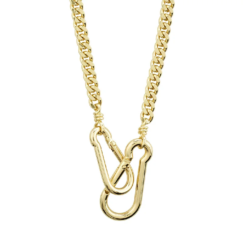 Modern Gold Necklace for Women-Hopeful Gold Plated Necklace