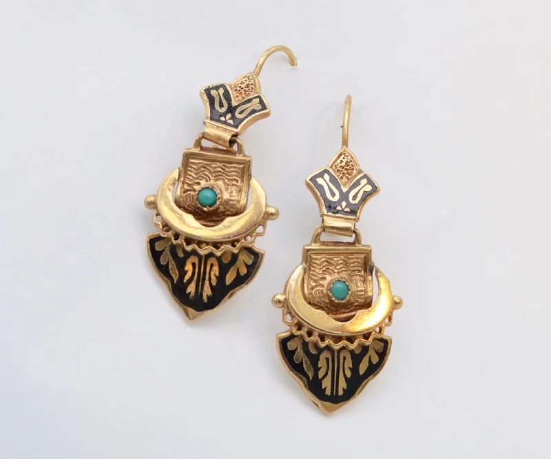 Timeless Earrings for Special Occasions-14K Victorian Dangle Earrings