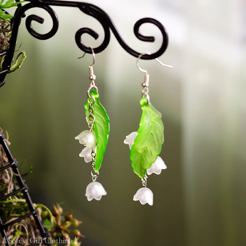 Unique Gem Earrings for Fashion-Lily of the Valley Earrings