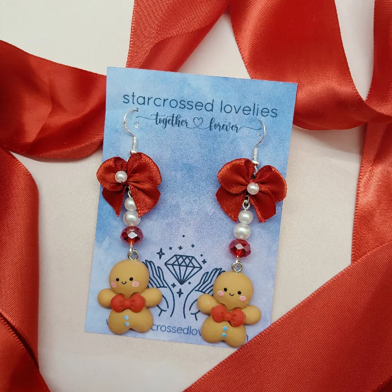 Unique Earrings for Trendy Looks-Gingerbread Man Earrings