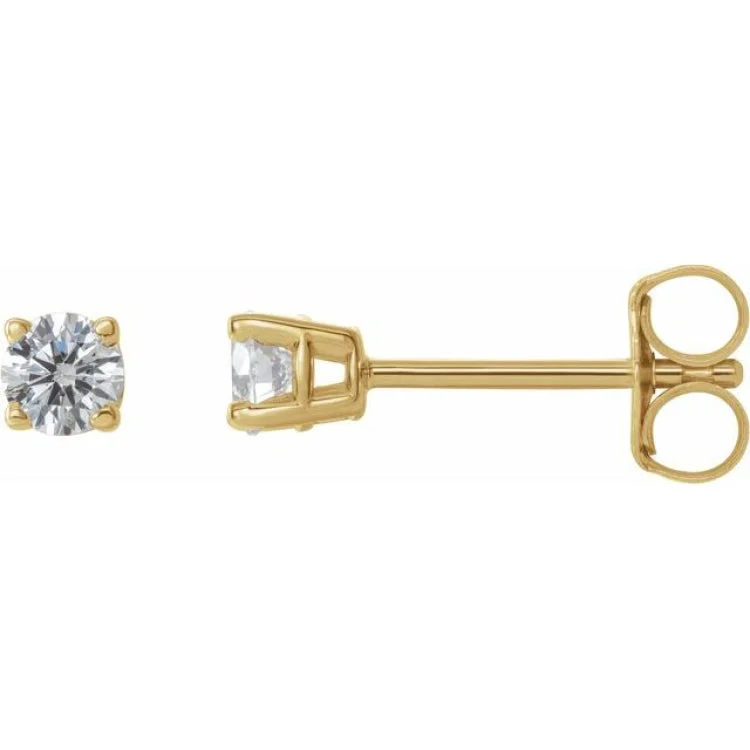 Classic Gold Earrings for Women-14K Yellow 1/4 CTW Natural Diamond Stud Earrings