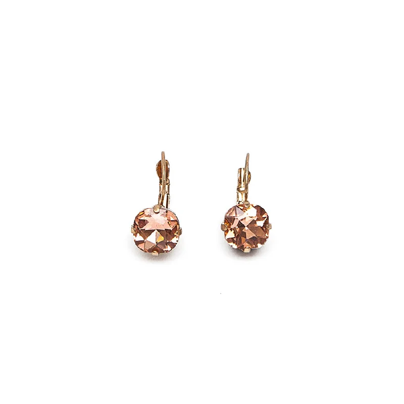 Elegant Stud Earrings for Casual Wear-Lovett Peach Cushion Cut Crystal Earrings