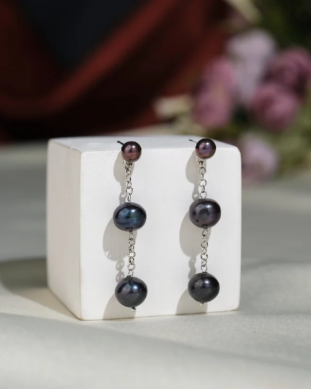 Vintage Style Drop Earrings-Stylish Hang Pearl Earrings