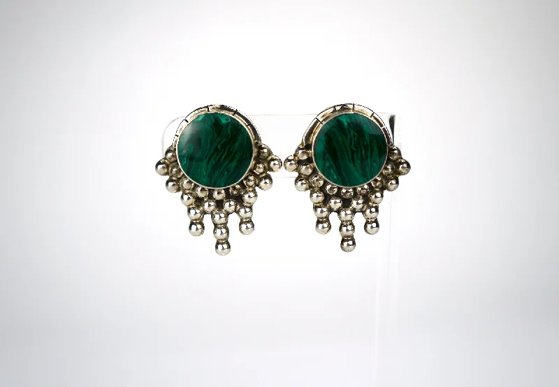 Classic Earrings for Women-Malachite Bubble Up Earrings