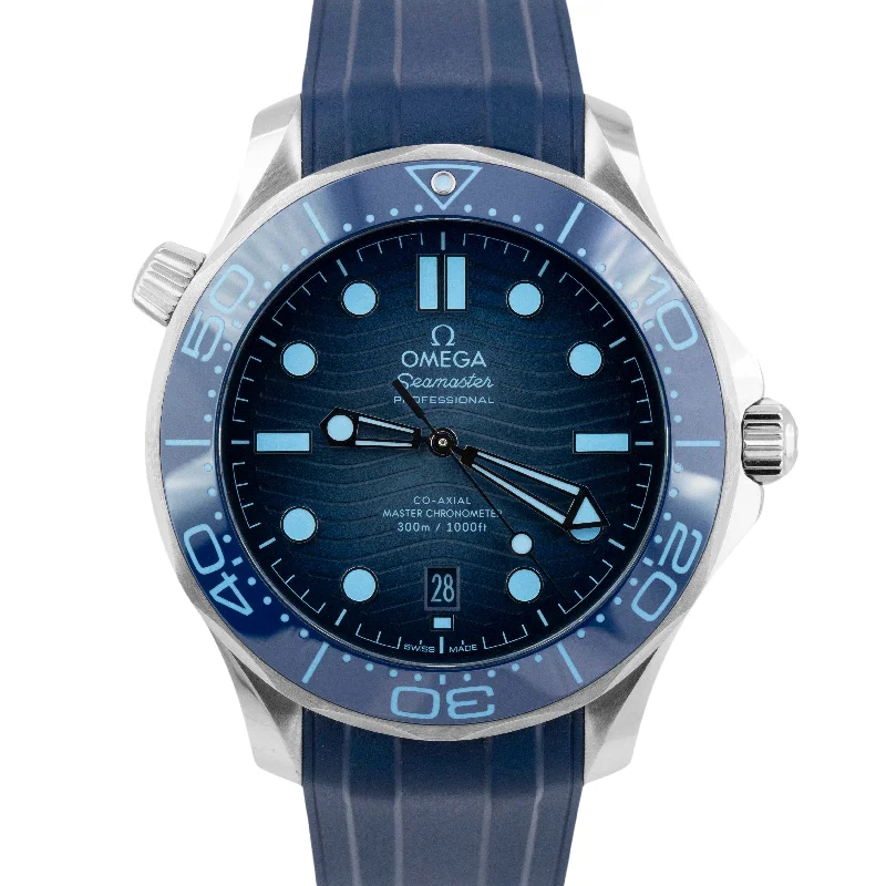 Luxury Watches for Special Occasions-PAPERS Omega Seamaster 42mm Blue Ceramic Steel Watch 210.32.42.20.03.002 B+P