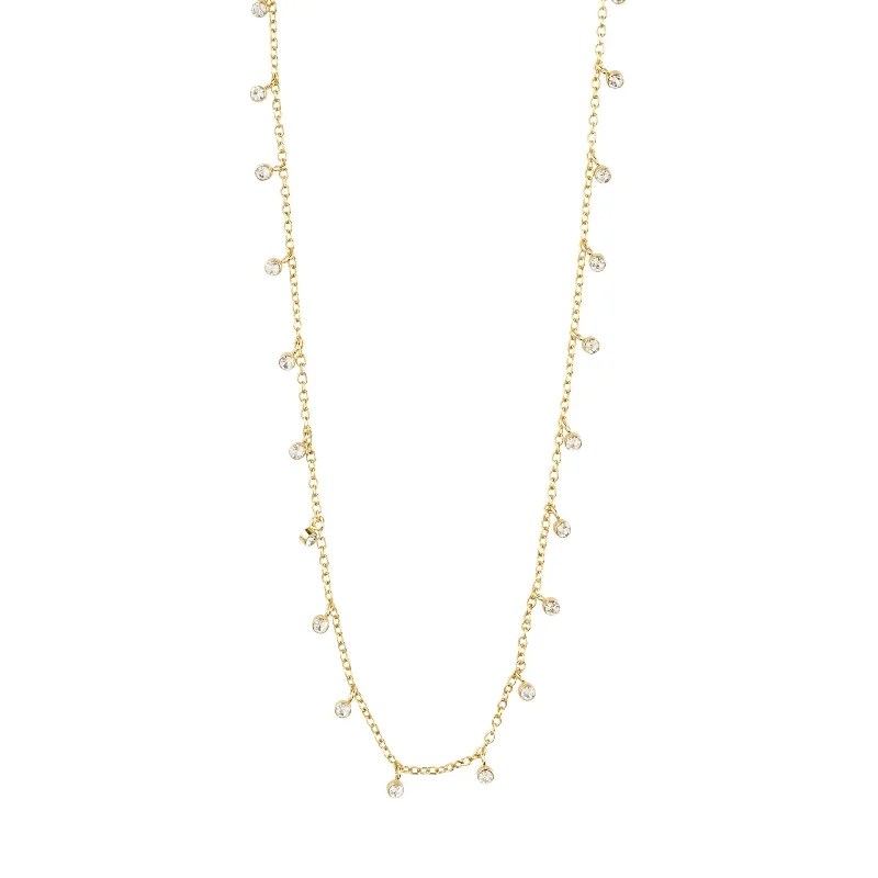 Black Necklace for Evening Events-Maja Gold Plated Necklace