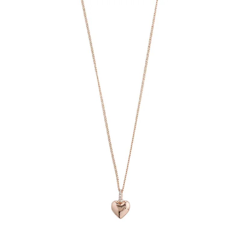 Chunky Necklace for Bold Style-Sophia Rose Gold Plated Crystal Necklace