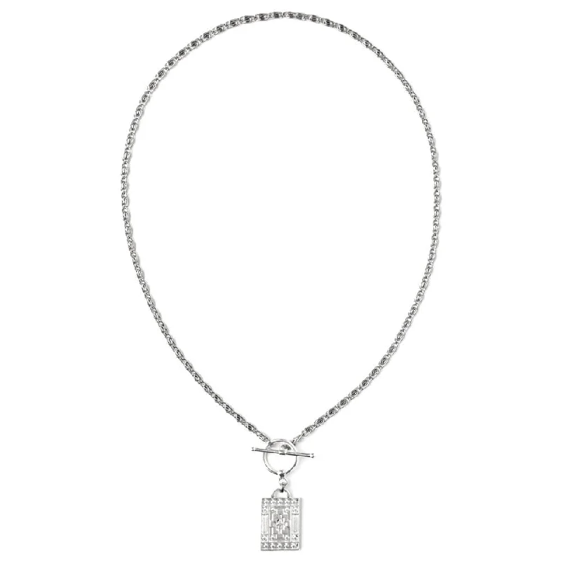 Elegant Chain Necklace for Weddings-Damien Silver Necklace