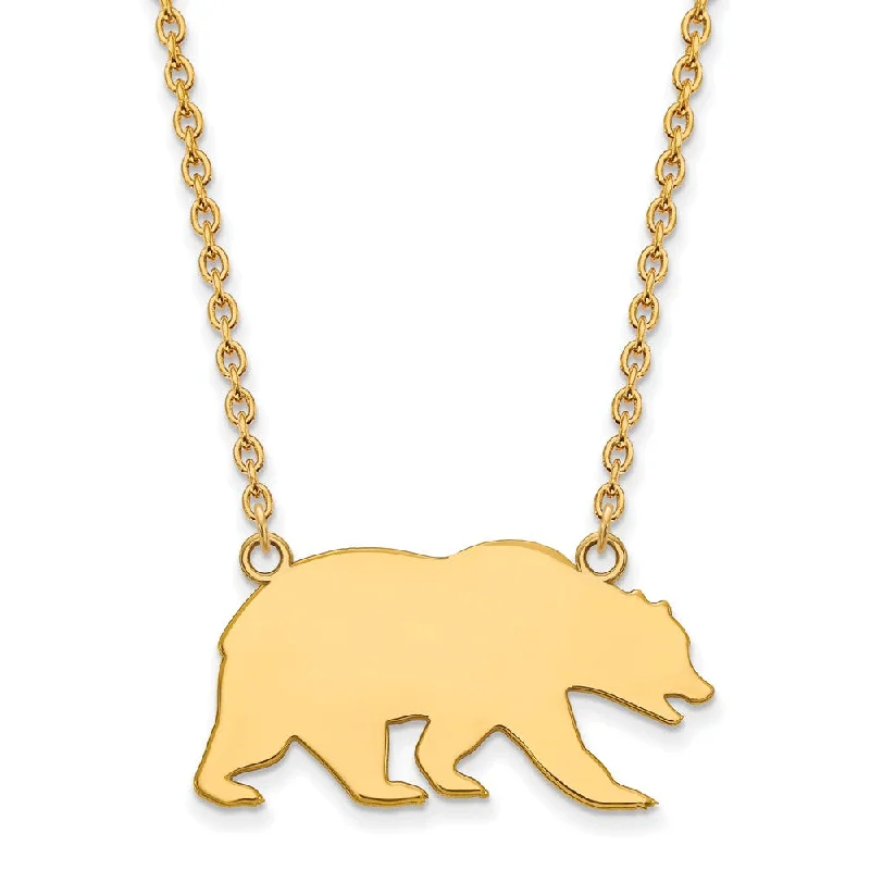 Necklaces with Initials-14k Yellow Gold California Berkeley Lg Logo Pendant Necklace