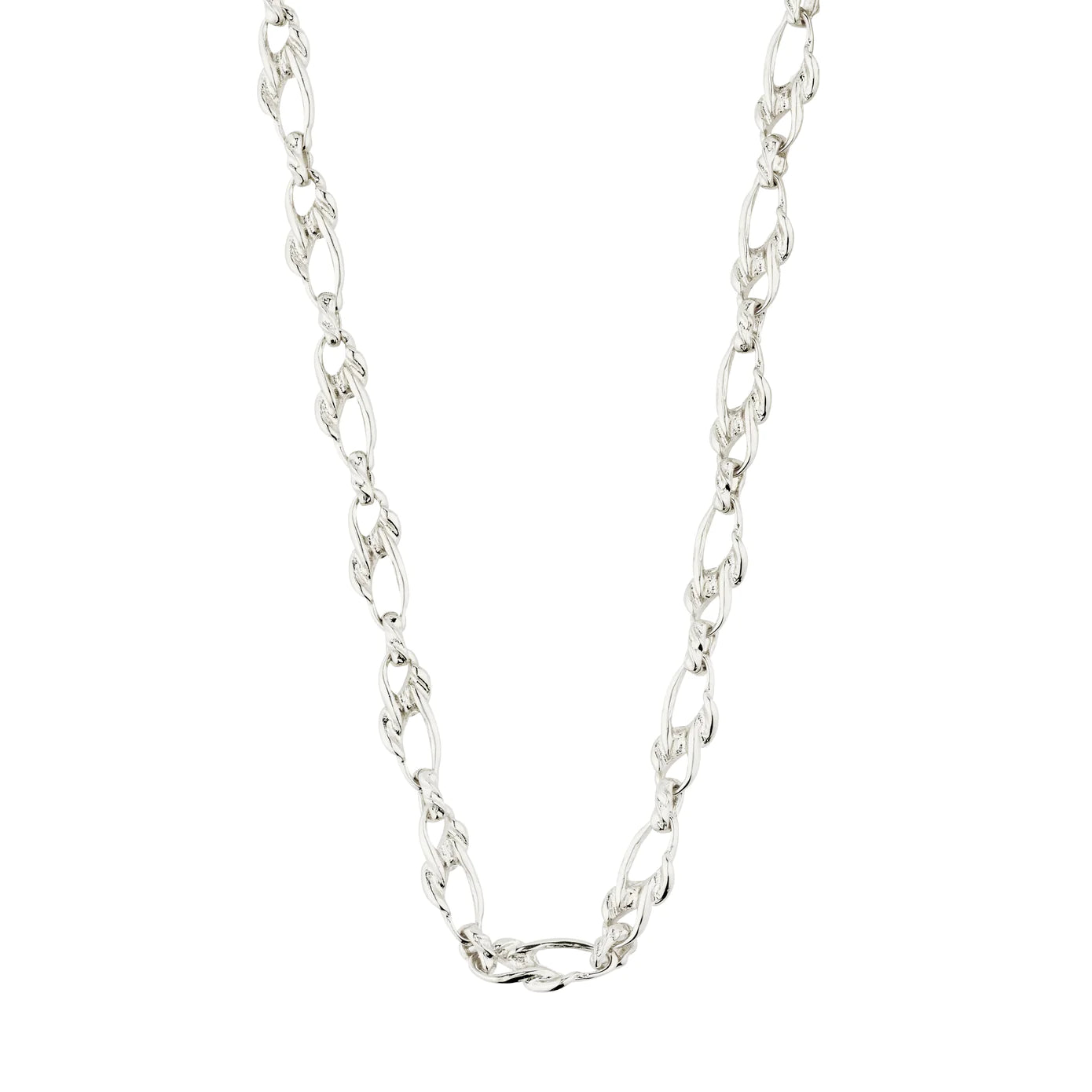 Layered Silver Necklace for Trendy Look-Rani Silver Plated Chain Necklace