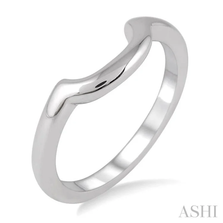 Chunky Gemstone Ring for Bold Style-Shadow Band in 14K White Gold