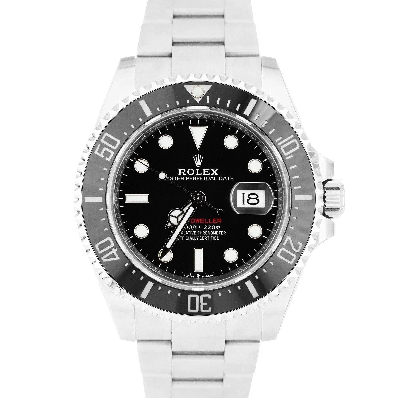 Women's Watches with Leather Straps and Crystal Detail-NEW 2024 PAPERS Rolex Red Sea-Dweller 43mm Mark II 50th Anniversary 126600 BOX