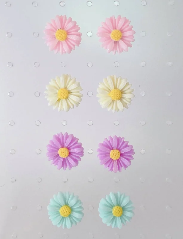 Statement Earrings for Bold Looks-Instant Shipping! Mini Daisy Stud Earrings (4 Colors)