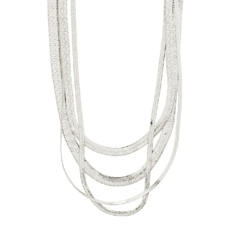 Geometric Necklace for Fashionable Women-Optimism Chain Silver Plated Necklace