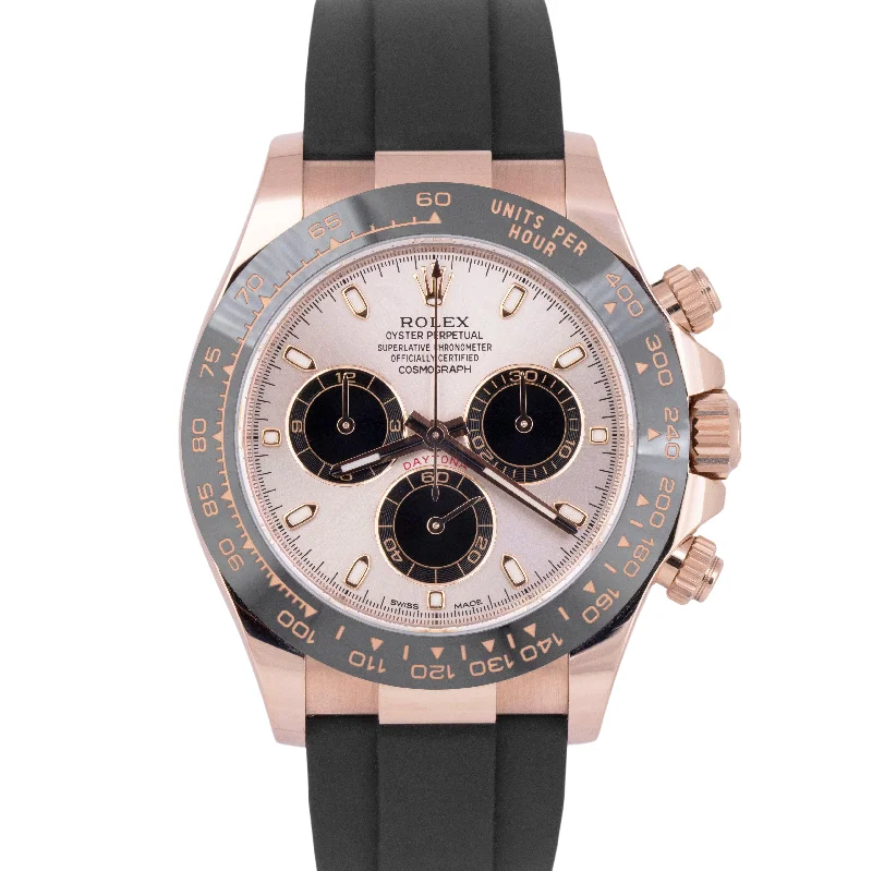 Best Watches for Running and Sports-NEW PAPERS Rolex Daytona Cosmograph 18K Rose SUNDUST Oysterflex Watch 116515 BOX