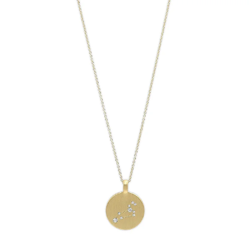 Choker Necklace with Charm-Leo Star Sign Gold Plated Necklace